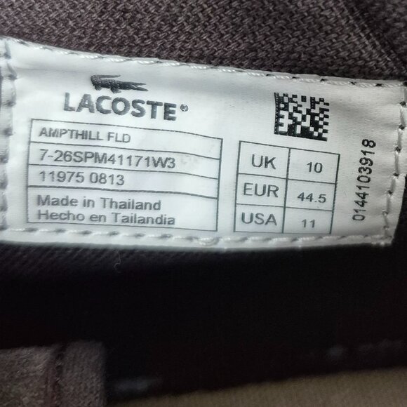 NWT Lacoste Sport Ampthill Brown Suede Chukka Boots Size 11 - Picture 11 of 16